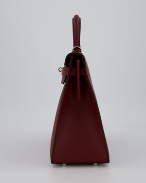 Hermès Kelly 32 Sellier Bag in Rouge H Swift Leather with Palladium Hardware