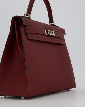 Hermès Kelly 32 Sellier Bag in Rouge H Swift Leather with Palladium Hardware