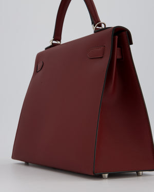 Hermès Kelly 32 Sellier Bag in Rouge H Swift Leather with Palladium Hardware