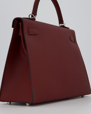 Hermès Kelly 32 Sellier Bag in Rouge H Swift Leather with Palladium Hardware