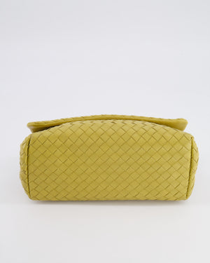 Bottega Veneta Intrecciato Clutch Bag in Mustard Yellow Woven Leather
