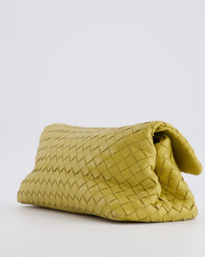 Bottega Veneta Intrecciato Clutch Bag in Mustard Yellow Woven Leather