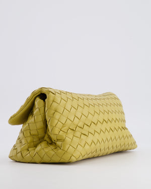 Bottega Veneta Intrecciato Clutch Bag in Mustard Yellow Woven Leather
