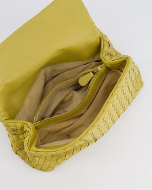 Bottega Veneta Intrecciato Clutch Bag in Mustard Yellow Woven Leather