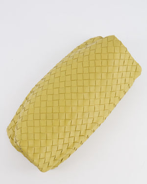 Bottega Veneta Intrecciato Clutch Bag in Mustard Yellow Woven Leather