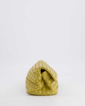 Bottega Veneta Intrecciato Clutch Bag in Mustard Yellow Woven Leather