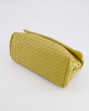 Bottega Veneta Intrecciato Clutch Bag in Mustard Yellow Woven Leather