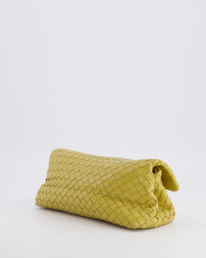 Bottega Veneta Intrecciato Clutch Bag in Mustard Yellow Woven Leather
