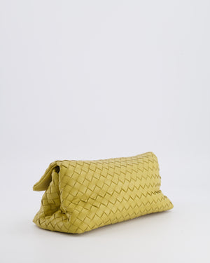 Bottega Veneta Intrecciato Clutch Bag in Mustard Yellow Woven Leather