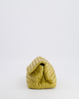 Bottega Veneta Intrecciato Clutch Bag in Mustard Yellow Woven Leather