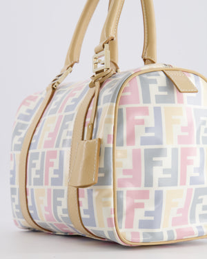 Fendi Monogram Forever Bauletto Bag in Pastel Multi-Colour Leather