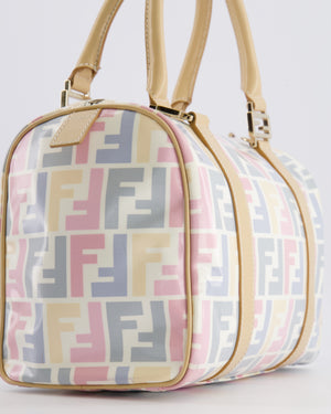 Fendi Monogram Forever Bauletto Bag in Pastel Multi-Colour Leather
