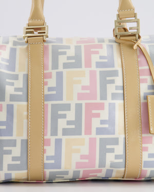 Fendi Monogram Forever Bauletto Bag in Pastel Multi-Colour Leather