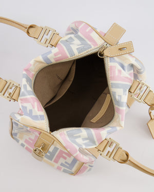 Fendi Monogram Forever Bauletto Bag in Pastel Multi-Colour Leather