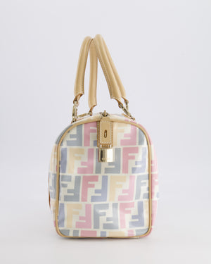 Fendi Monogram Forever Bauletto Bag in Pastel Multi-Colour Leather