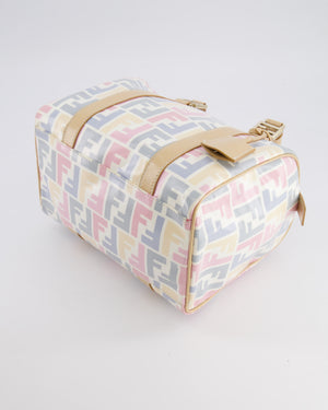 Fendi Monogram Forever Bauletto Bag in Pastel Multi-Colour Leather
