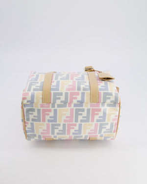 Fendi Monogram Forever Bauletto Bag in Pastel Multi-Colour Leather