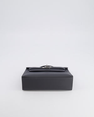 Hermès Kelly Pochette Bag in Ardoise Swift Leather with Palladium Hardware