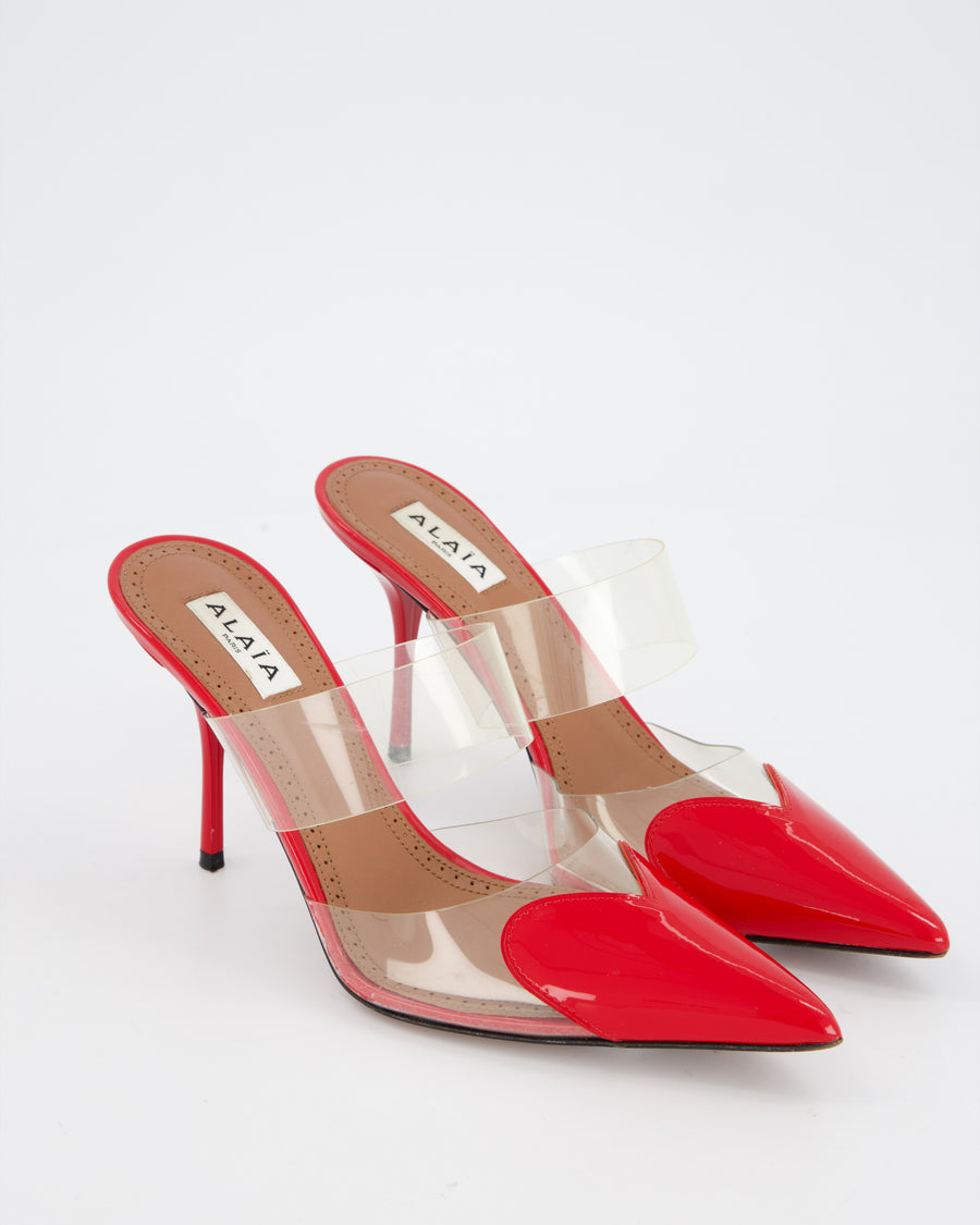 Alaïa Red Le Coeur Patent Pumps Size EU 38