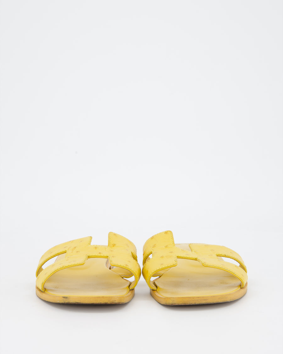 Hermès Oran in Amarelo Ostrich Leather Size EU 38