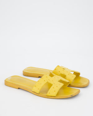 Hermès Oran in Amarelo Ostrich Leather Size EU 38