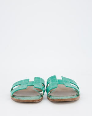 Hermès Oran in Vert Jade Mississippiensis Alligator Leather Size EU 38
