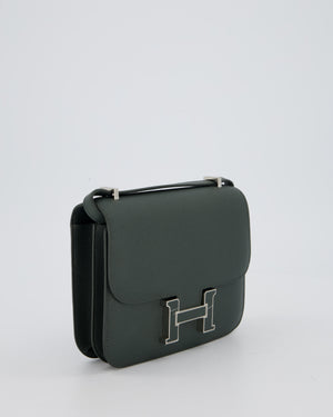 Hermès Constance III 18 Miroir Bag in Vert Mangrove Epsom Leather with Palladium and Vert Mangrove Enamel Hardware