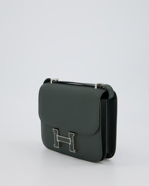 Hermès Constance III 18 Miroir Bag in Vert Mangrove Epsom Leather with Palladium and Vert Mangrove Enamel Hardware