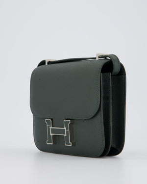 Hermès Constance III 18 Miroir Bag in Vert Mangrove Epsom Leather with Palladium and Vert Mangrove Enamel Hardware