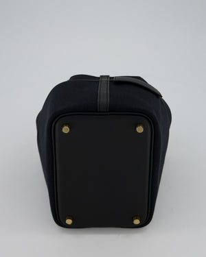 *ULTRA RARE* Hermes Picotin Cargo 18cm Bag in Black Toile Goeland Canvas with Gold Hardware