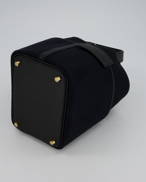 *ULTRA RARE* Hermes Picotin Cargo 18cm Bag in Black Toile Goeland Canvas with Gold Hardware