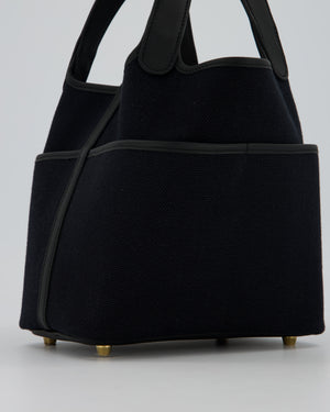 *ULTRA RARE* Hermes Picotin Cargo 18cm Bag in Black Toile Goeland Canvas with Gold Hardware