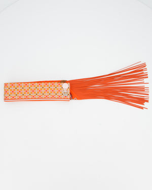 Hermès Les Voitures Nouvelles Leather Fringes Twilly