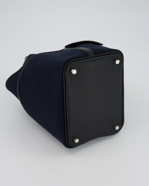 Hermès Picotin Cargo 18cm Bag in Bleu Marine Toile Goeland Canvas with Palladium Hardware