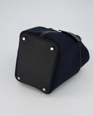 Hermès Picotin Cargo 18cm Bag in Bleu Marine Toile Goeland Canvas with Palladium Hardware