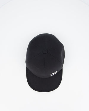 Chanel Black Cotton Baseball Cap with CC Logo Detail One Size