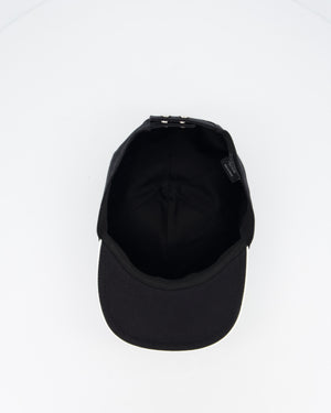 Chanel Black Cotton Baseball Cap with CC Logo Detail One Size