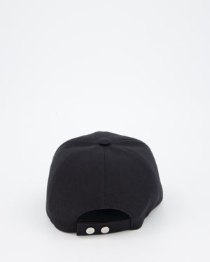 Chanel Black Cotton Baseball Cap with CC Logo Detail One Size