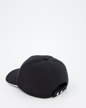 Chanel Black Cotton Baseball Cap with CC Logo Detail One Size