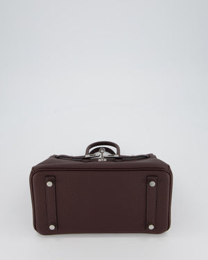 *HOT* Hermès Birkin 25 Retourne Bag in Rouge Sellier Togo Leather with Palladium Hardware