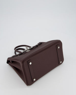 *HOT* Hermès Birkin 25 Retourne Bag in Rouge Sellier Togo Leather with Palladium Hardware