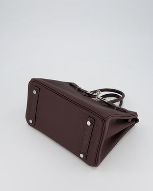 *HOT* Hermès Birkin 25 Retourne Bag in Rouge Sellier Togo Leather with Palladium Hardware