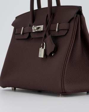 *HOT* Hermès Birkin 25 Retourne Bag in Rouge Sellier Togo Leather with Palladium Hardware