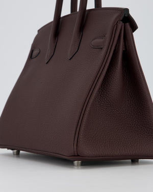 *HOT* Hermès Birkin 25 Retourne Bag in Rouge Sellier Togo Leather with Palladium Hardware
