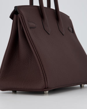 *HOT* Hermès Birkin 25 Retourne Bag in Rouge Sellier Togo Leather with Palladium Hardware