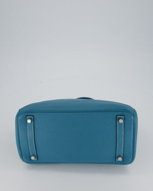 Hermès Birkin 30 Retourne Bag in Bleu Jean Togo Leather with Palladium Hardware