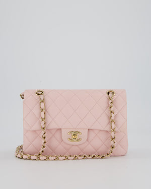 *SUPER HOT* Chanel 22P Pale Pink Classic Small Double Flap Bag in Caviar Leather with Champagne Gold Hardware