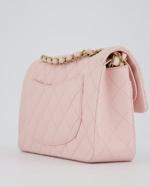 *SUPER HOT* Chanel 22P Pale Pink Classic Small Double Flap Bag in Caviar Leather with Champagne Gold Hardware