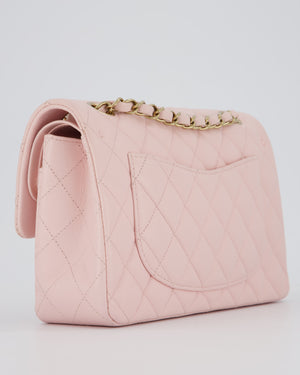 *SUPER HOT* Chanel 22P Pale Pink Classic Small Double Flap Bag in Caviar Leather with Champagne Gold Hardware