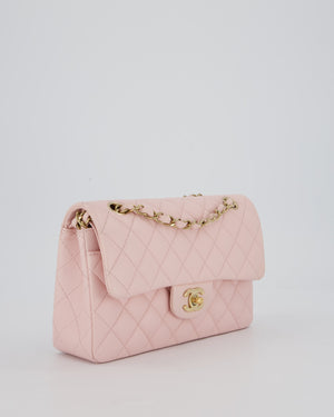 *SUPER HOT* Chanel 22P Pale Pink Classic Small Double Flap Bag in Caviar Leather with Champagne Gold Hardware